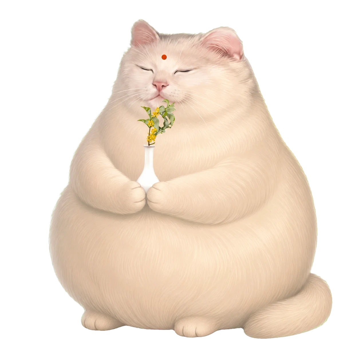 Affirmation Cat with his vase